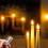 Candele a LED in cera per finestre con telecomando, timer e dimmer, 6 pezzi, colore avorio 3