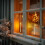 Candele a LED in cera per finestre con telecomando, timer e dimmer, 6 pezzi, colore avorio 4