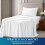Twin Sheet Set Brushed Microfiber 3-Piece White 4