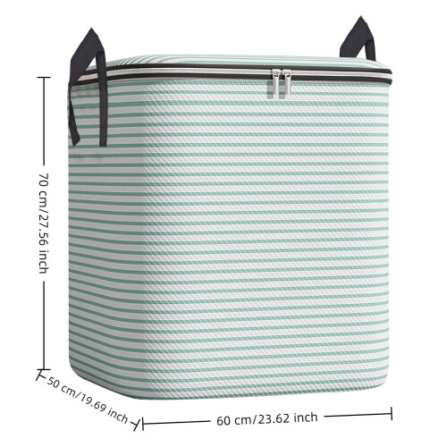 Bac de rangement pliable sous le lit 210L avec fermeture éclair et poignées 2