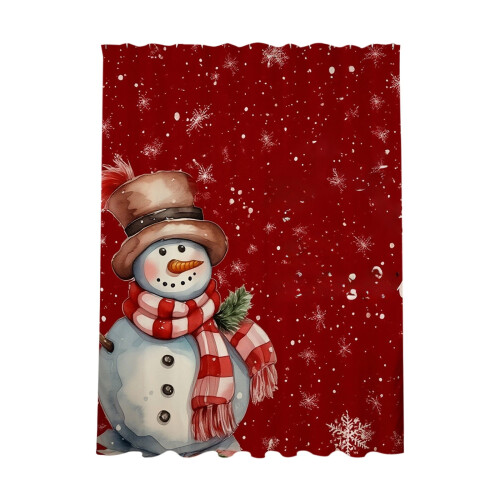 Jule-snemands badeforhæng 180x150cm polyester 2