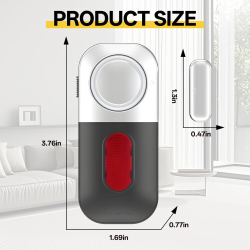 Døralarmsensor 125dB Magnetisk Slankt Design 1