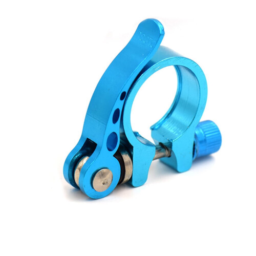 Aluminiumslegering Cykel Sadelpind Klemme Quick Release Blå 2
