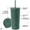 Isolierter Edelstahlbecher (20 oz) mit Deckel und Strohhalm 2