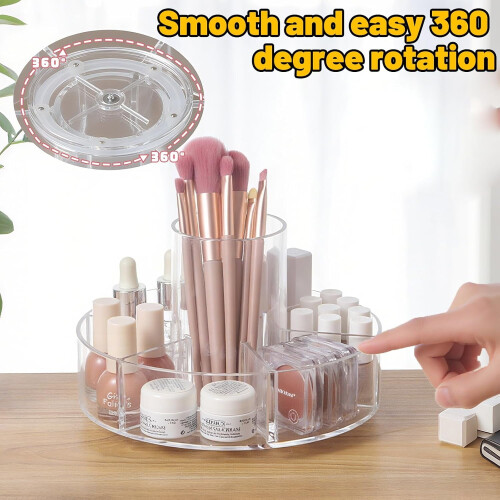 Draaibare make-up organizer met 6 verstelbare vakken 2