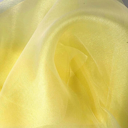 Gelbe Stuhlschleife aus gewelltem Chiffon 2