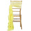 Gelbe Stuhlschleife aus gewelltem Chiffon 4