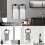 Stainless Steel Square Towel Holder Ring 2 Pack 6