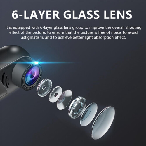 1080P drehbare Mini-ADAS-Dashcam mit 16 GB oder 32 GB 2
