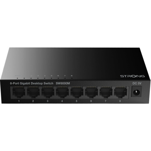 8-Port-Gigabit-Switch Metall Schwarz 1