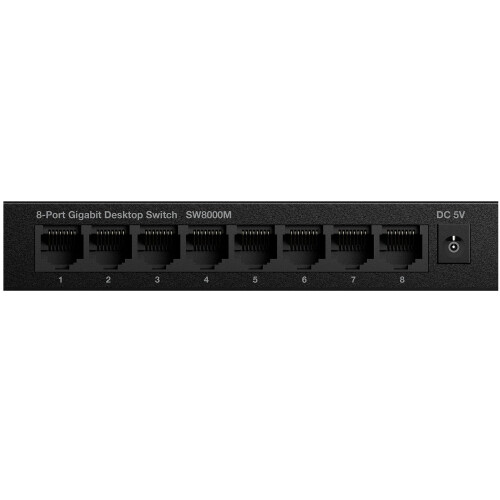 8-Port-Gigabit-Switch Metall Schwarz 2