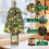 3ft Pre-Lit Mini Christmas Tree with 70 Warm LED Lights and 3