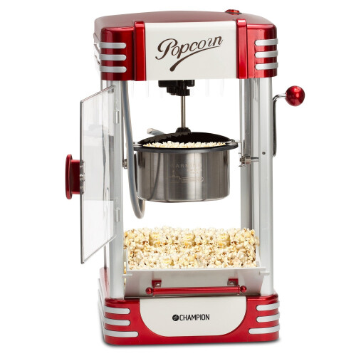 Champion Popcornmaschine Retro XL PCM406 Rot Metallic 2