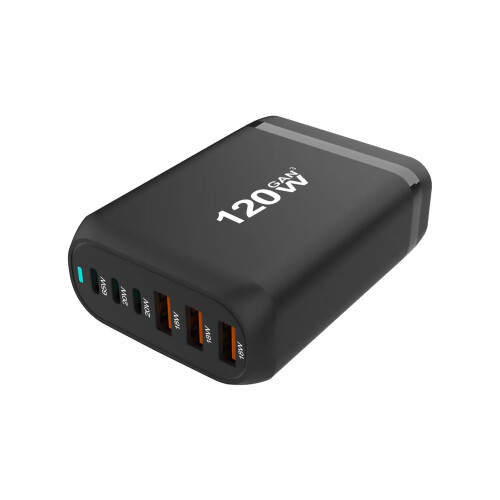120W USB-C PD-lader, 6-porters hurtiglading 1