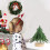 Mini-Weihnachtsbaum mit Holzsockel (15 cm) 4