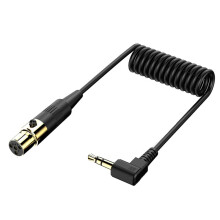 Right Angle 3.5mm to XLR Aux Cable 90 Degree Angle 3.5mm to XLR 90 Microphone Cable for Laptop Microphone Amplifier 4pin