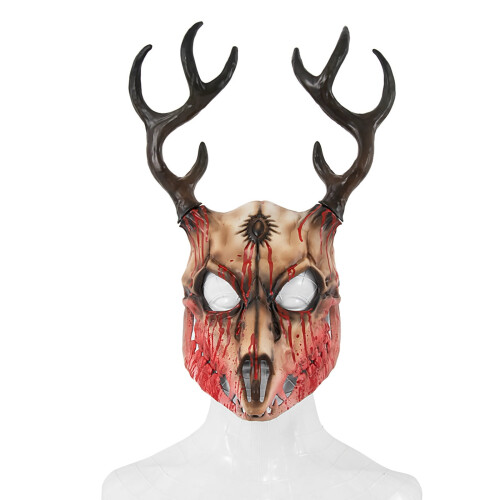 Μάσκα Halloween Antler με Αποσπώμενα Κέρατα για Ολόκληρο το Πρόσωπο 2