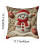 Housse de coussin de Noël en coton 45x45cm avec fermeture éclair invisible 3