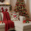 Housse de coussin de Noël en coton 45x45cm avec fermeture éclair invisible 4