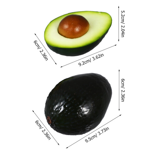 Realistic Artificial Avocado Decor 2 pcs 1