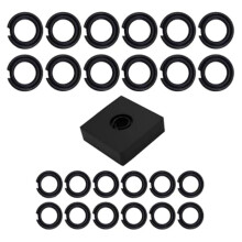 (12+12Set) 1/2inch and 3/8inch Lmpact Retaining Ring Clip Friction Ring,Retainer Lmpact Lock Ring Anvil Install Tool
