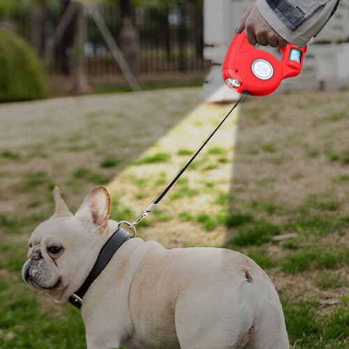LED-Rollleine für Hunde mit integriertem Kotbeutelspender 2