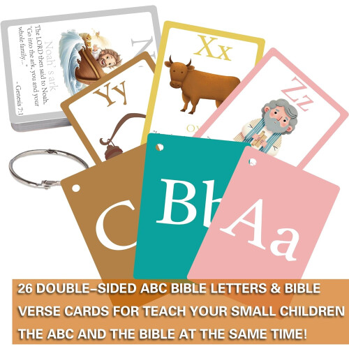 Bible Alphabet Flash Cards, Christian Flashcards 1
