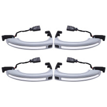 4 Pièces Capteur de Voiture Poignée de Porte Extérieure pour Q7 (4LB) 3.0T/3.6 FSI/4.2T/6.0T 2006-2015 Gris + Chrome 4L0837207A 4L0837207B