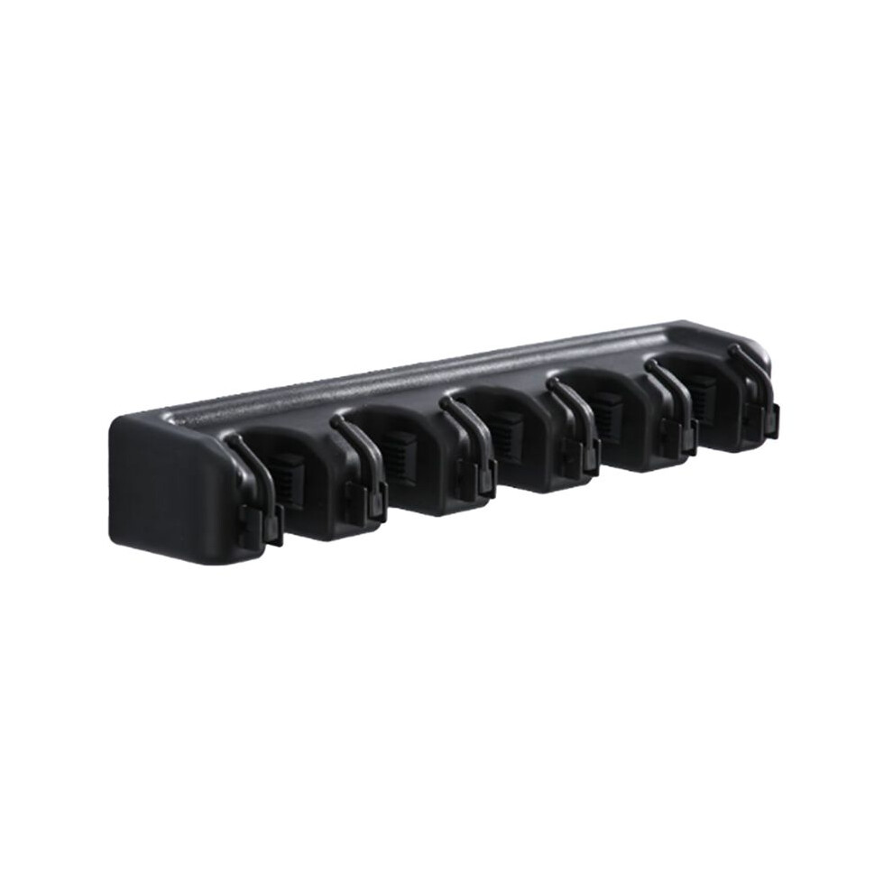 Broom Holder & Wall Mount Garden Tool Organizer Kitchen, Closet, Garage & Laundry Room Storage 5 Slots & 6 Hooks 6031692406386