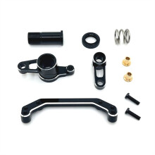 Kit de Montaje de Dirección Mejorado para Coche RC para LC RACING 1/10 PTG-2 PTG-2R Piezas de Actualización para Coche RC Negro