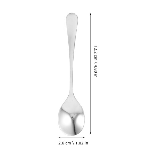 Metal Soup Spoons Silverware 6 Pieces 1