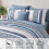 Boho Comforter Set Queen Light Blue 8-Piece Paisley Floral 3