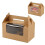 2 Pack Window Cupcake & Takeout Container With Easy Carry Handle Secure Frosting For 2 Cupcakes Or 2