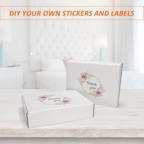 Caixas de envio de papelão ondulado branco, 33 x 25 x 8 cm (13 x 10 x 3 polegadas), conjunto de 25 unidades 2