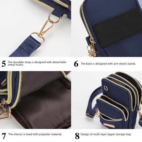 Σακίδιο πλάτης Crossbody για άνδρες με λεπτό στήθος, μικρή τσάντα ώμου για ταξίδια και 2