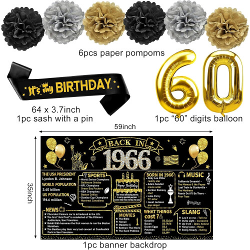 Kit di decorazioni per l'80 compleanno - Tema nido d'ape e spirali 2