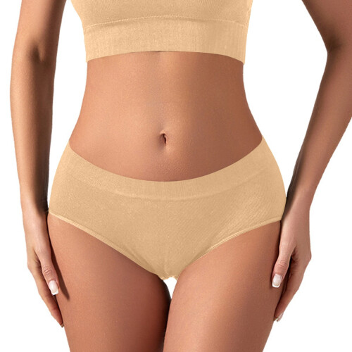 Bomullsundertøy Dame Ensfarget Patchwork Truser Truser Bikinitruser 1