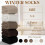 Women's Solid Mid-Calf Socks Warm Thick Wool Cotton 5 Pairs 4