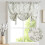Cortina de linho floral com amarração, verde sálvia sobre bege, 54 polegadas (137 cm) 2