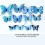 Adesivi murali magnetici 3D a forma di farfalla blu, 48 pezzi 3