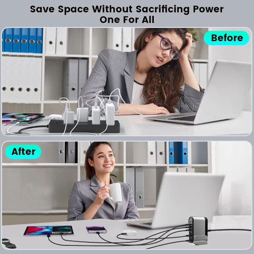 Σταθμός φόρτισης USB-C 285W8 θυρών 2