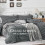 Housse de couette en coton lavé, taille Queen, avec 2 taies d'oreiller 5