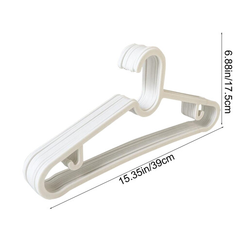 WZXPWT 10-Pack Plastic Clothes Hangers – Multi-Functional for Display, Drying & Wardrobe Organization 2