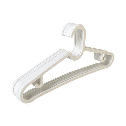 WZXPWT 10-Pack Plastic Clothes Hangers – Multi-Functional for Display, Drying & Wardrobe Organization 1