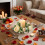 Lysring med kunstig rose, beige 4