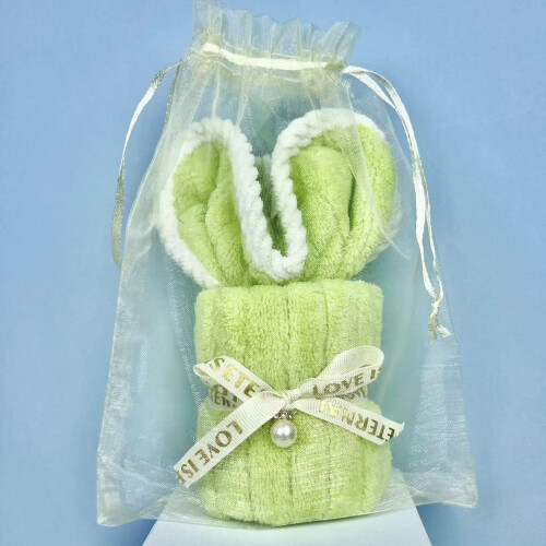 Πετσέτα Fleece σε σχήμα λαγουδάκι 50x25cm, απαλή, χαριτωμένη, πασχαλινή απόλαυση 1