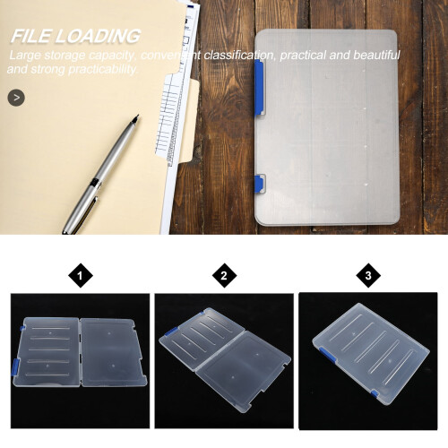 Blue File Storage Boxes for Document Organization in Office or Home Made of PP 2Pcs 1