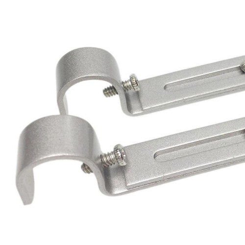 3.9-5.3inch Adjustable Metal Curtain Rod Bracket Drapery Pole Holder Support - 2