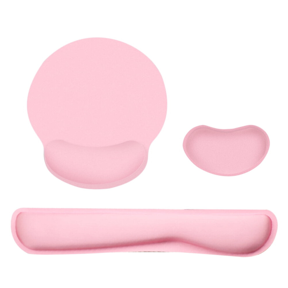 Frcolor Mouse Pad With Wrist Rest And Non-Slip Rubber Pink 913466974054