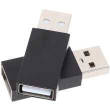 Cabo extensor USB 2.0 macho para fêmea com revestimento em alumínio preto